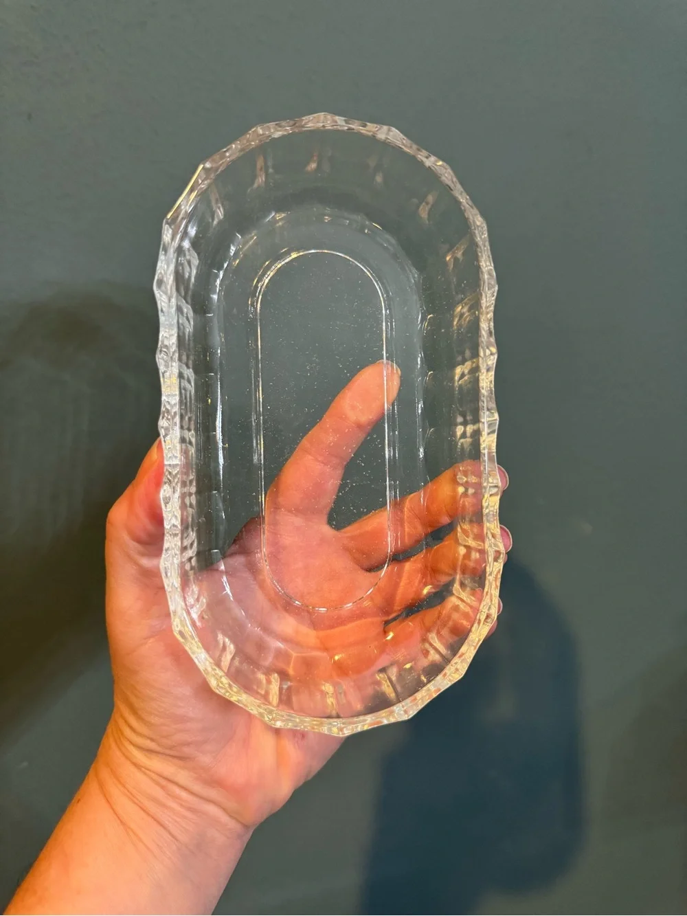 VTG Crown Corning Glass Works Centrix Covered Clear 2 Stick Butter Dish, Italy